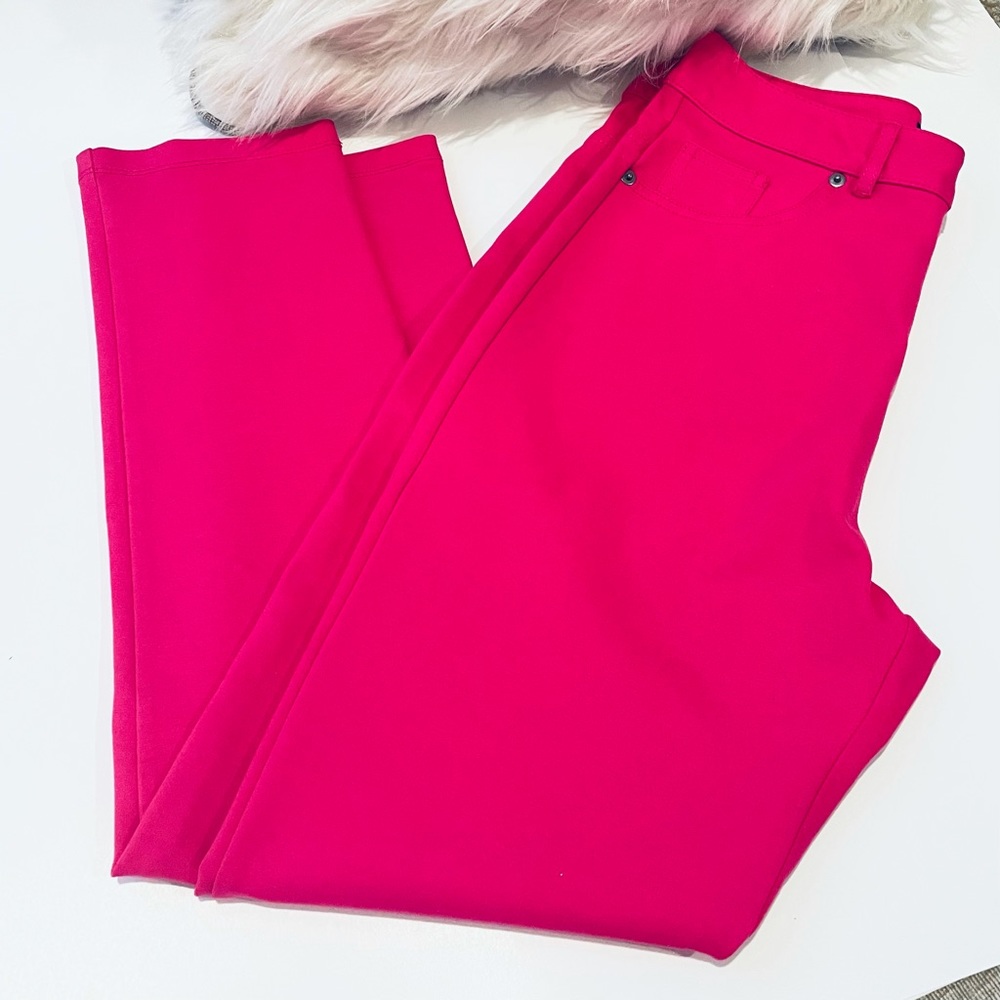 Neon Pink High Waisted Jeggings
